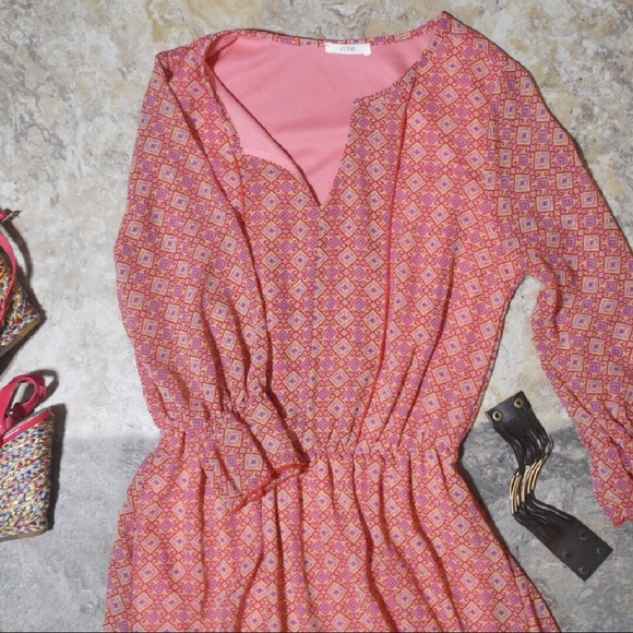 Ezra Long Sleeve Layered Boho Dress - Picture 3 of 8